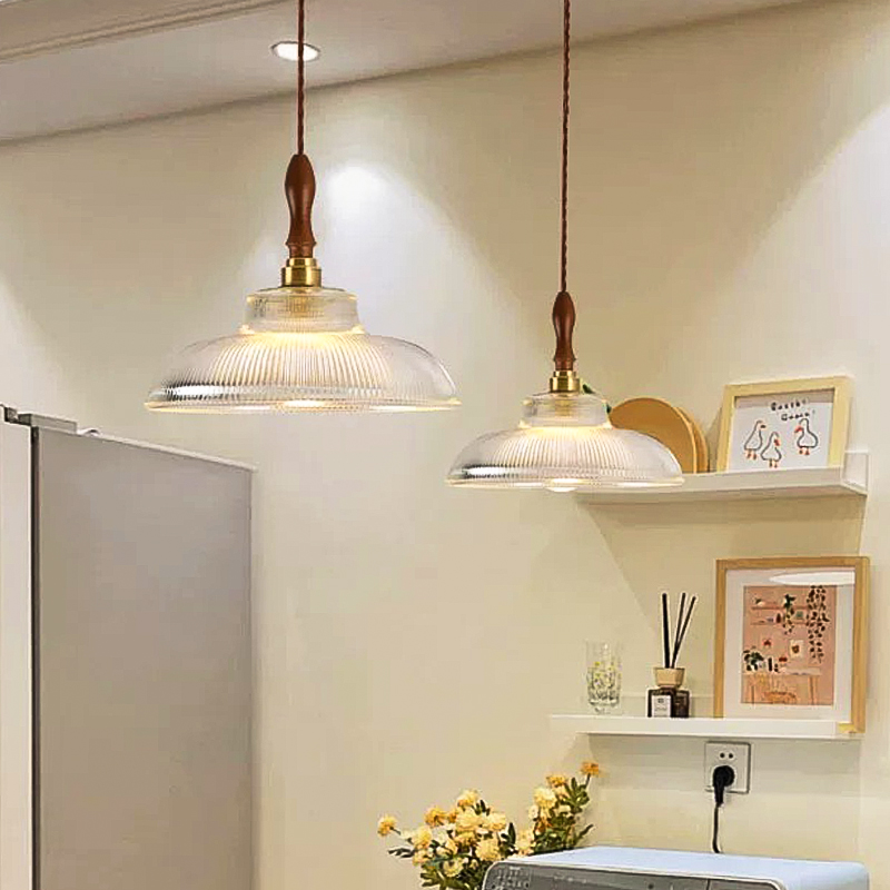 Commercial Kitchen Island - DAMIASMIL الزجاج الخشب الفن قلادة أضواء