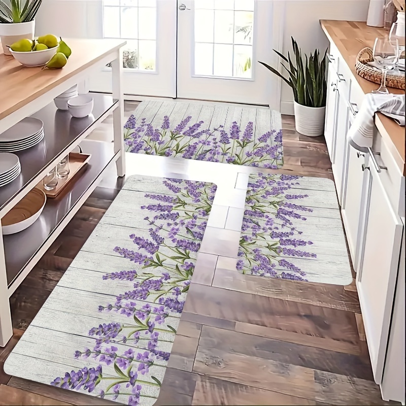 Kitchen Flooring Commercial - سجادة مطبخ على شكل زهور ونباتات