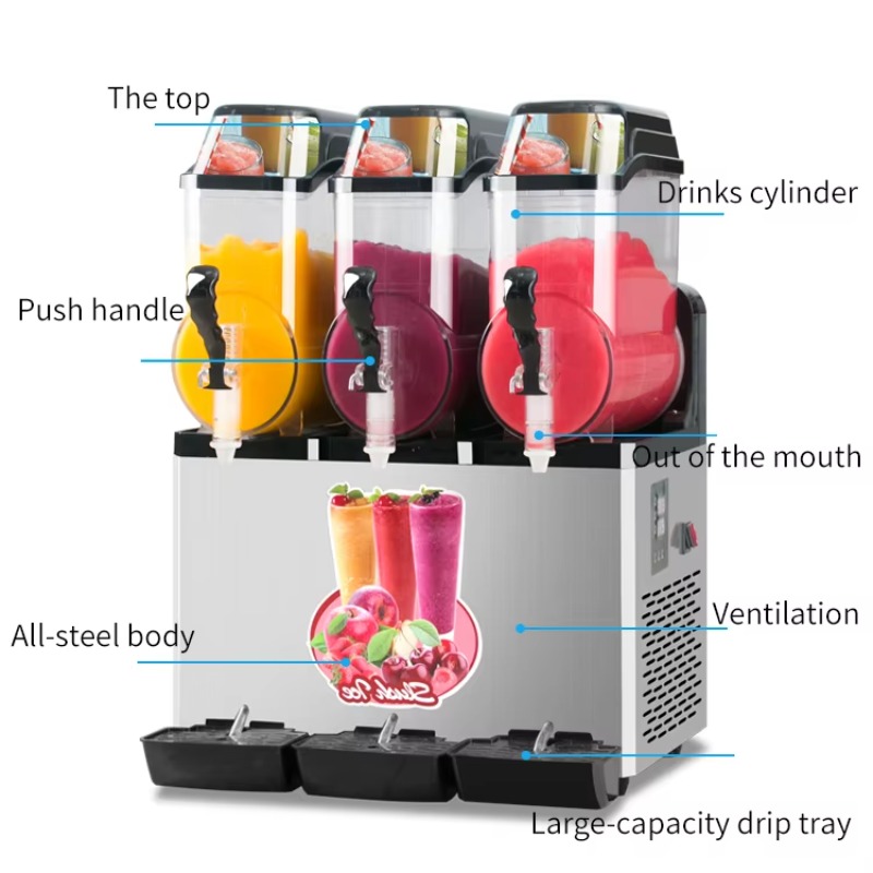 Slushy Machine - آلة سلاش تجارية أوتوماتيكية، سعة 36