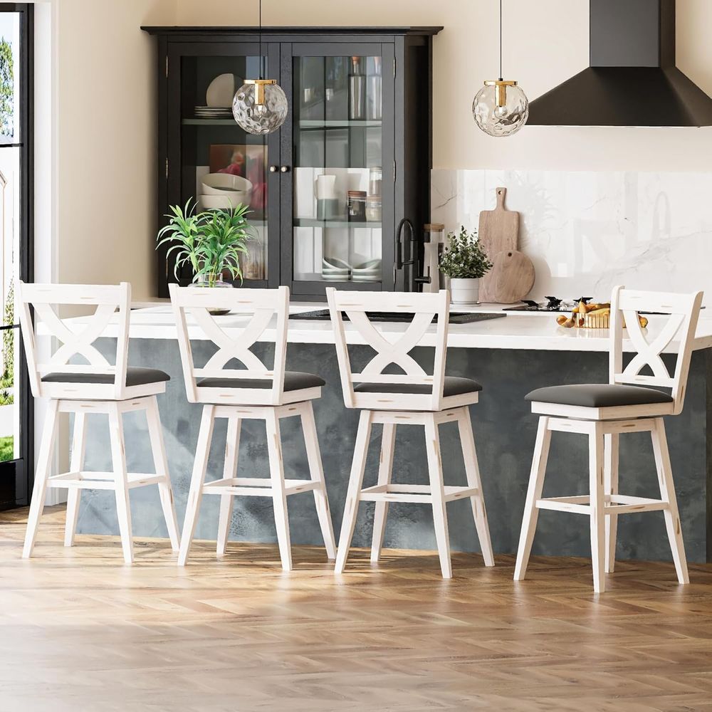 مجموعة من كرسيين دوارين للبار، - مراجعة Commercial Kitchen Island وسعره