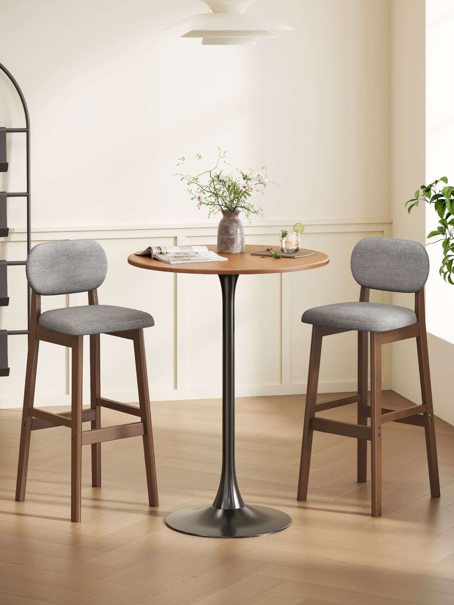 طاولة بار دائرية عصرية مع كراس - مراجعة Commercial Kitchen Small Space وسعره