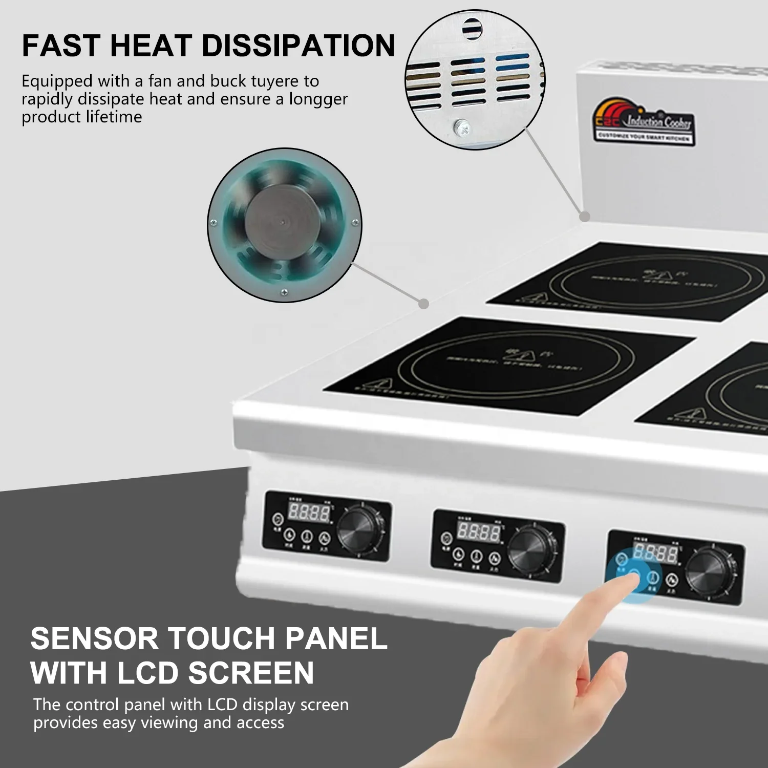 4 الموقد شقة الصناعية التجارية - مراجعة Commercial Kitchen Induction وسعره