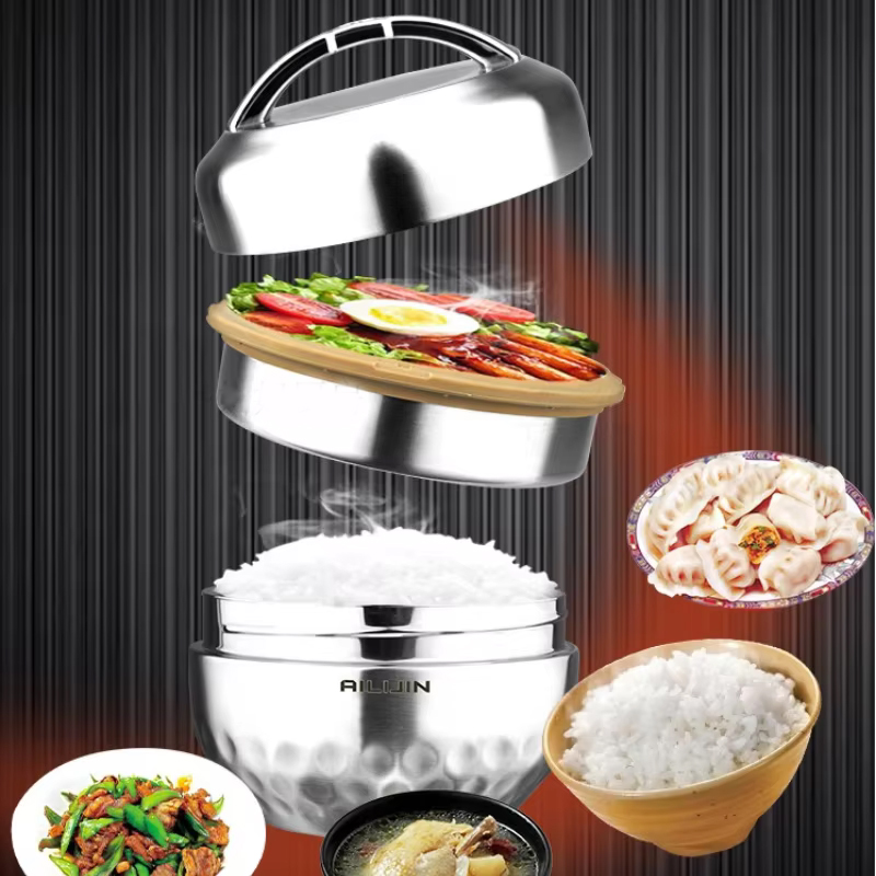 صندوق غداء مزدوج الطبق يحافظ ع - مراجعة Food Warmer Display وسعره