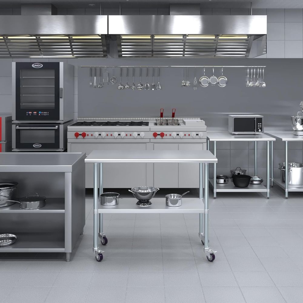 طاولة من الفولاذ المقاوم للصدأ - مراجعة Commercial Kitchen Prep Table وسعره