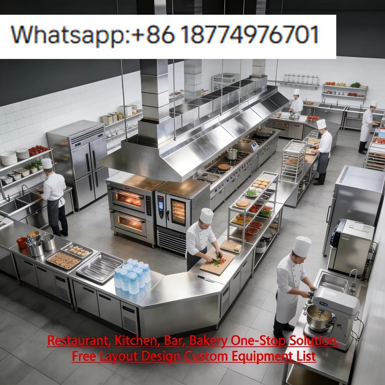 مجموعة معدات الوجبات السريعة ا - مراجعة Commercial Kitchen Layout Design وسعره
