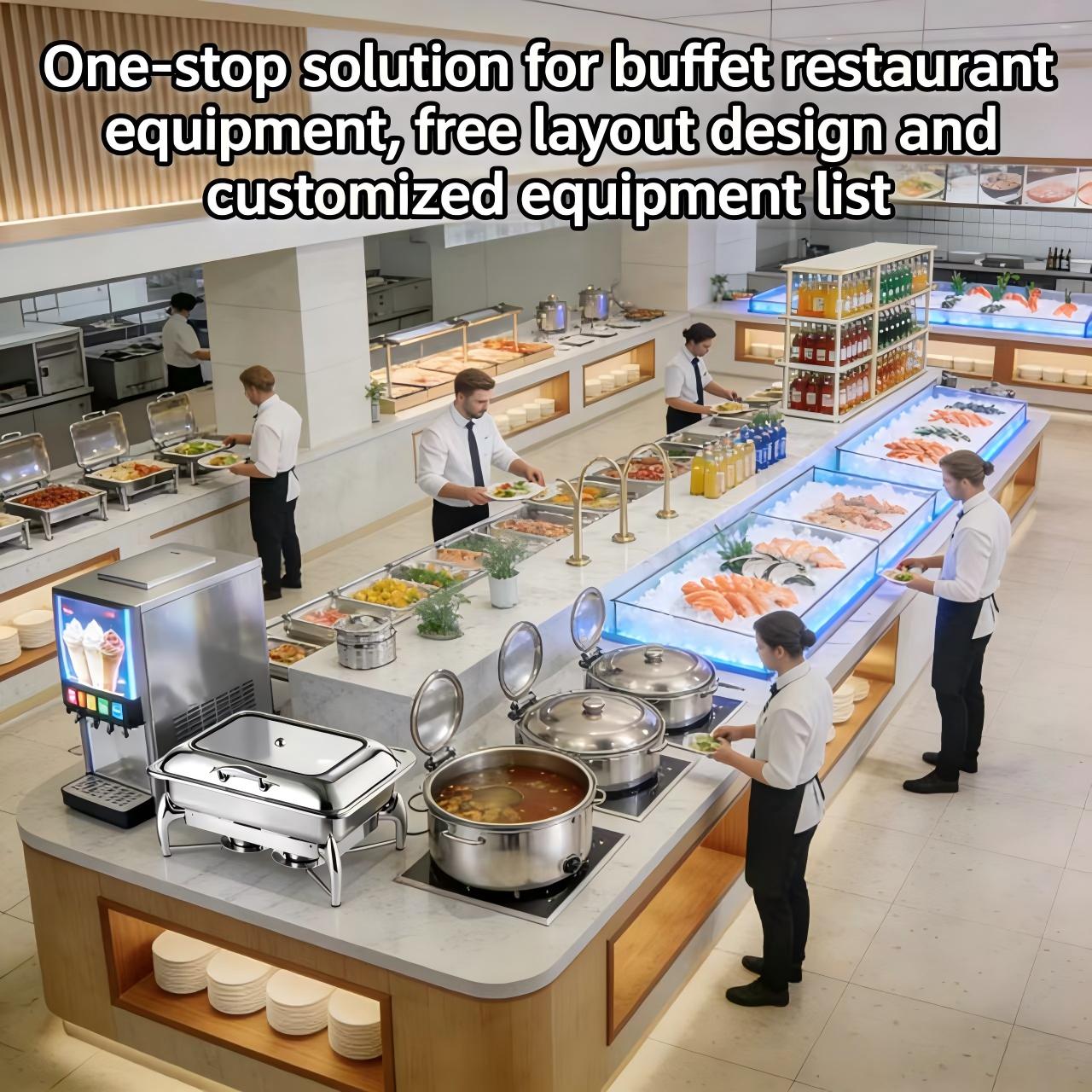 مجموعة معدات الوجبات السريعة ا - مراجعة Commercial Kitchen Layout Design وسعره