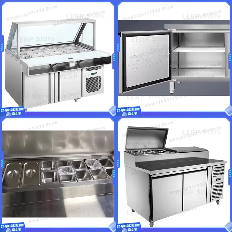 طاولة تحضير مبردة من الفولاذ ا - مراجعة Commercial Kitchen Prep Table وسعره